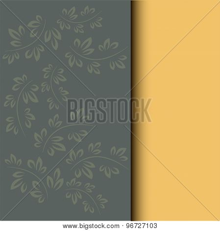 Postcard With Graphic Leaves