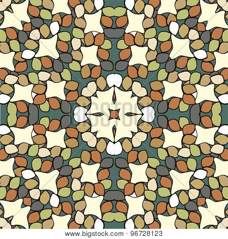 Round Ornament Pattern. Vintage Decorative Elements.