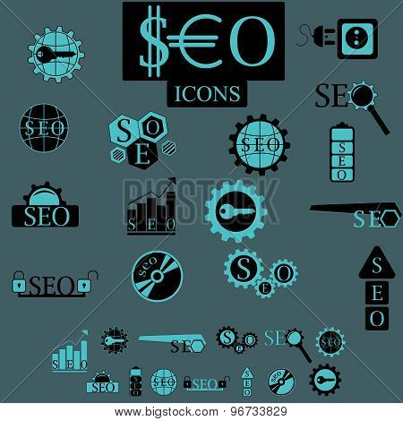 seo elements vector set