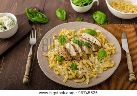 Pasta With Cheese And Chicken