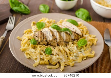 Pasta With Cheese And Chicken