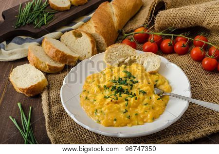 French Style Scrambled Eggs With Chives