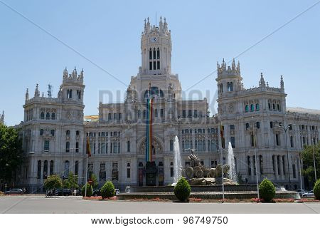 Madrid City Hall During The Gay Pride