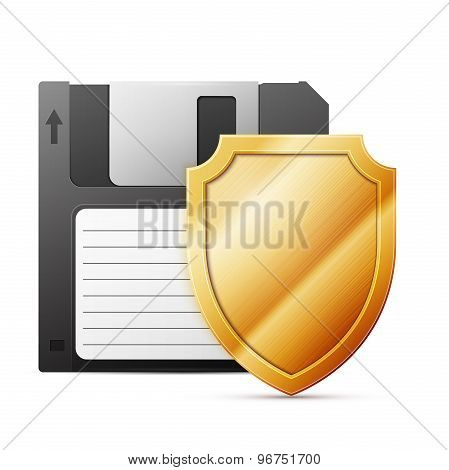 diskette with shield