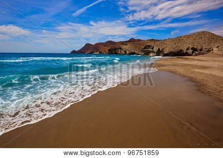 Almeria Playa del Monsul beach at Cabo de Gata in Spain