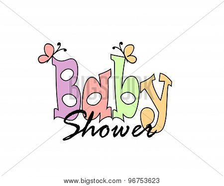 Baby shower invitation card.