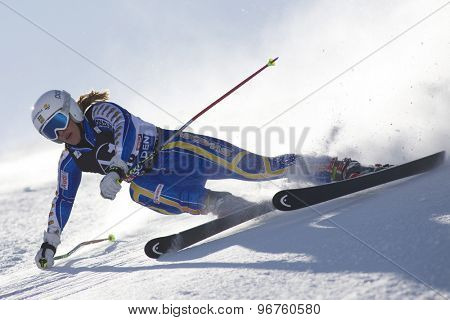 SOELDEN, AUSTRIA Oct 24 2009 KLING Kajsa (SWE)   competing in the womens giant slalom race at the Rettenbach Glacier.