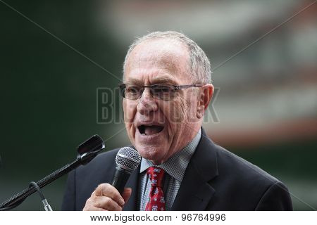 Alan Dershowitz in Times Square
