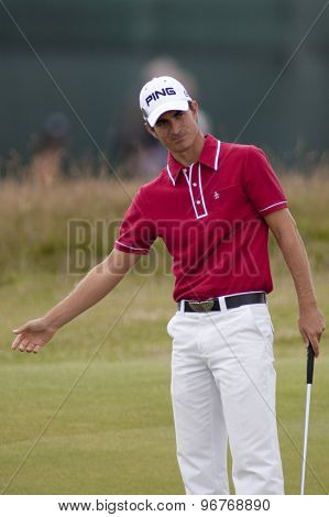 ST ANDREWS, SCOTLAND. July 18 2010: Alejandro CANIZARES from Spain in action during the final round of The Open Championship   played on The Royal and Ancient Old Course