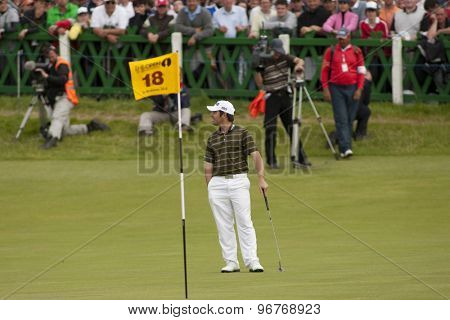 ST ANDREWS, SCOTLAND. July 18 2010: Louis OOSTHUIZEN from South Africa on his way up the 18th fairway on his way to winning The Open Championship    played on The Royal and Ancient Old Course
