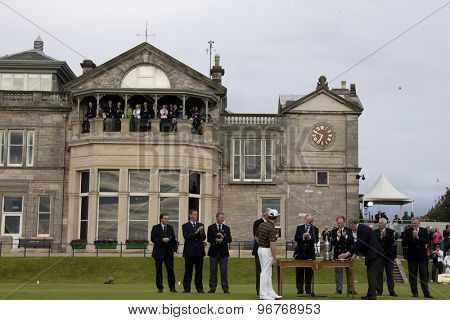 ST ANDREWS, SCOTLAND. July 18 2010:  Louis OOSTHUIZEN from South Africa winner of The Open Championship    played on The Royal and Ancient Old Course