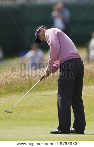 ST ANDREWS, SCOTLAND. July 18 2010: Martin KAYMER from Germany in action during the final round of The Open Championship   played on The Royal and Ancient Old Course