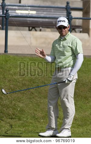ST ANDREWS, SCOTLAND. July 17 2010: Louis OOSTHUIZEN from South Africa in action during the third round of The Open Championship   played on The Royal and Ancient Old Course