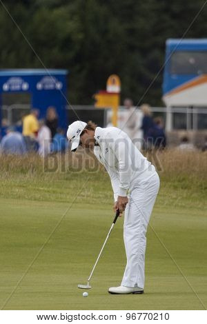 ST ANDREWS, SCOTLAND. July 18 2010: Camilo VILLEGAS from Colombia in action during the final round of The Open Championship   played on The Royal and Ancient Old Course