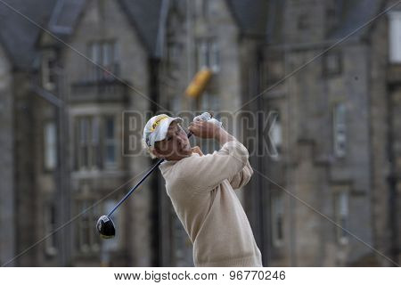 ST ANDREWS, SCOTLAND. July 18 2010: Marcel SIEM from Germany in action during the final round of The Open Championship   played on The Royal and Ancient Old Course