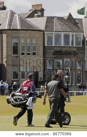 ST ANDREWS, SCOTLAND. July 17 2010: Phil MICKELSON from USA in action during the third round of The Open Championship   played on The Royal and Ancient Old Course