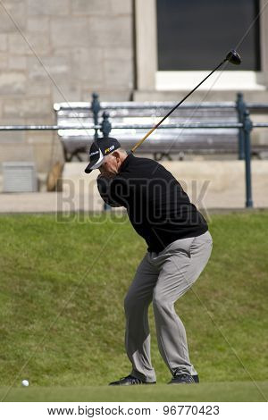 ST ANDREWS, SCOTLAND. July 17 2010: Tom LEHMAN from the USA in action during the third round of The Open Championship   played on The Royal and Ancient Old Course