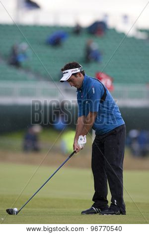 ST ANDREWS, SCOTLAND. July 15 2010: Edoardo MOLINARI from Italy in action on the first day of The Open Championship   played on The Royal and Ancient Old Course