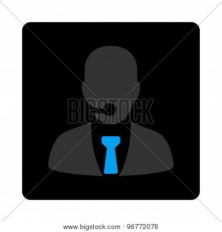 Call center operator icon