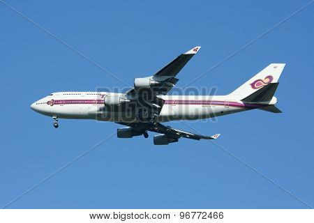 HS-TGX Boeing 747-400 of Thaiairway.