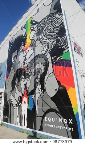 Mural art at East Williamsburg in Brooklyn