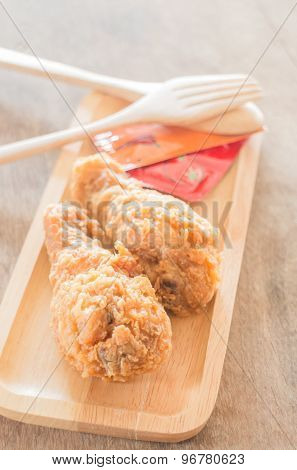 Fast Food With Fried Chicken On A Plate