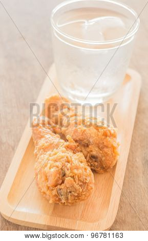 Fast Food With Fried Chicken On A Plate