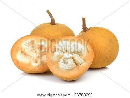 Santol Fruit Isolated On White Background
