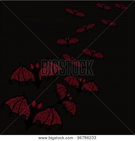 Openwork Pattern Of Bats