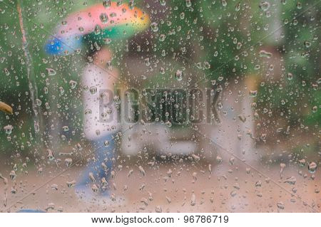 Raindrops On Windshield