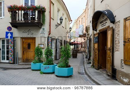Restaurant Naked Bite Of Contemporary Cuisine On Stikliu Street In Old Town, Vilnius
