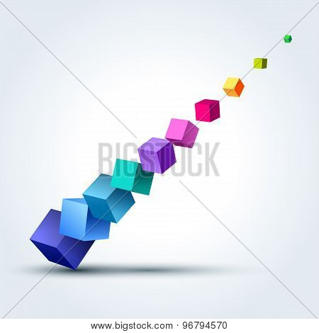 Abstract Illustration With 3D Cubes