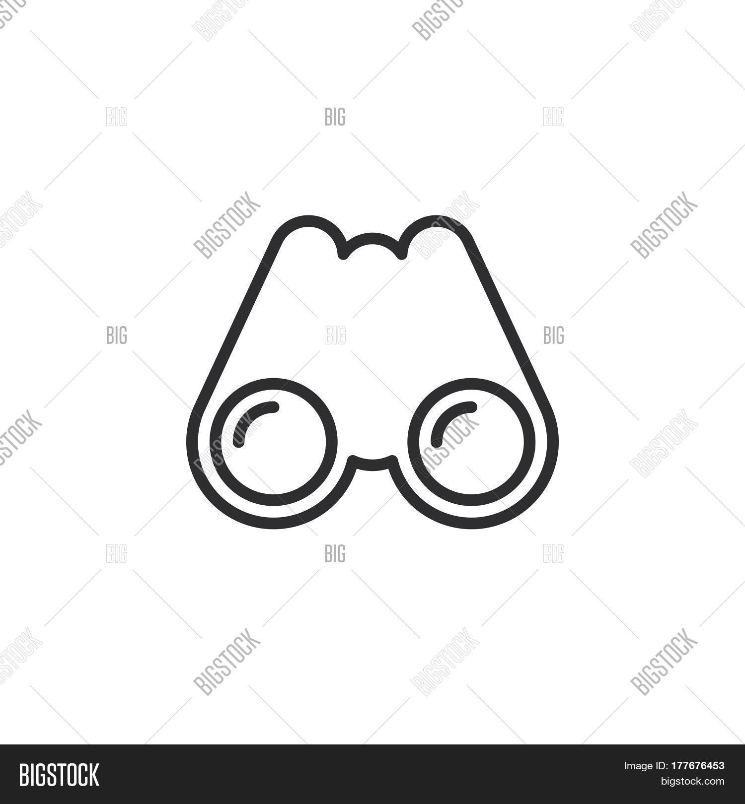 Binocular Line Icon Vector & Photo (Free Trial) Bigstock