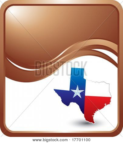 Lonestar státu Texas na bronzové vlny pozadí