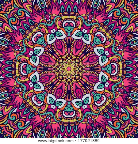 Abstract festivlal Mandala background. Ethnic floral paisley pattern