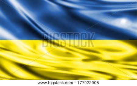 Grunge Colorful Background. Flag Of Ukraine