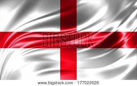 Grunge Colorful Background, Flag Of England.