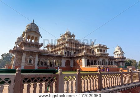 Albert Hall Jaipur. It Is Located In Ram Niwas Garden In Jaipur