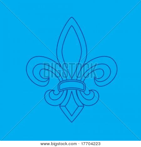 Fleur de lis simbolo blueprint