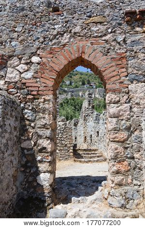 Inside Medieval Castle Wall Of Alanya