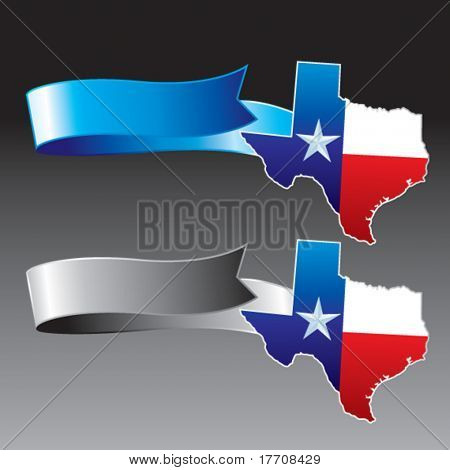 Lonestar stát na modré a šedé stuhy