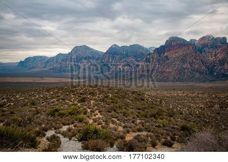 Twocoloured Rock In The Red Rock Canyon National Conservation Area