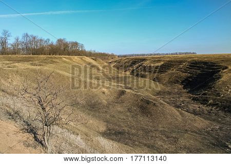 Abandoned quarry for the extraction of brick materials near the village of novoselivka in the Kharkov region (Ukraine). 2007