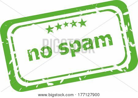 No Spam Grunge Rubber Stamp Isolated On White Background