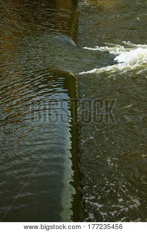 Breach At A Small Dam Over Guadiana River