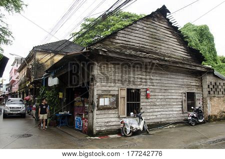 Classic Old House At Old Town Chanthaboon Sale Food For People And Traveller Come To Visit And Trave