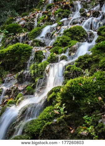 Waterfalls At Monasterio De Piedra, Zaragoza, Aragon, Spain