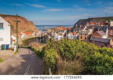 Staithes Beck winds through the Village - Staithes is a pretty seaside village and fishing port on the North Yorkshire coastline and is today an attractive tourist destination