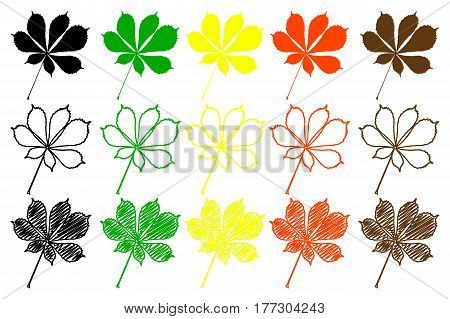 buckeye leaf - color set , buckeye leaf