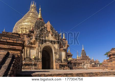 Bagan buddha tower at day , famous place in Myanmar/ Burma
